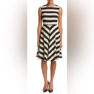 Ultra flattering Tahari striped fit and flare
